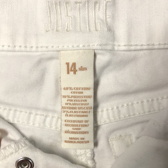 White Denim Girl's Shorts - Picture 4 of 4